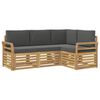 vidaXL Sofagarnituren 4 pcs Wei&szlig; und Anthrazit 190 x 130,5 x 73 cm