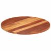 vidaXL Tischplatte Massivholz Akazie Rund 25-27 mm 70 cm