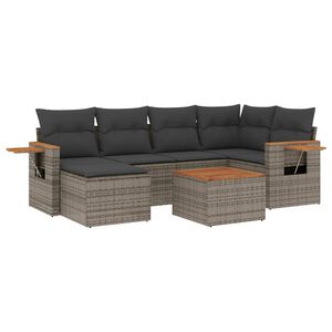 vidaXL Patio Sofa Set 6-Sitzer Grey