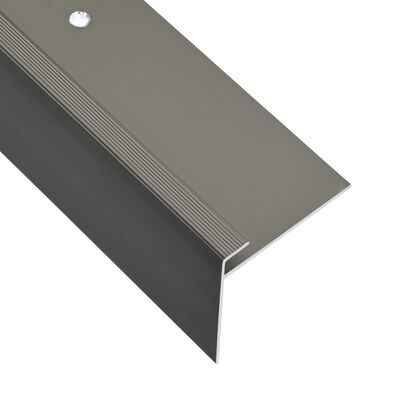 vidaXL Treppenkanten in F-Form 15 Stk. Aluminium 100 cm Braun
