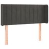 vidaXL Kopfteil mit Ohren Dunkelgrau 83x16x78/88 cm Samt