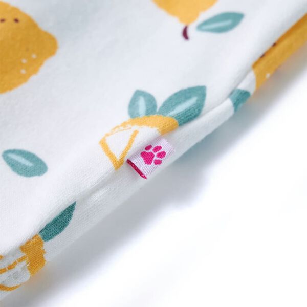 Kinder-T-Shirt mit Bindesaum Ecru 116