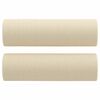 vidaXL 2-Sitzer-Sofa mit Zierkissen Creme 120 cm Stoff