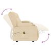 vidaXL 4-Sitzer Massagesessel mit Getränkehalter Creme Stoff