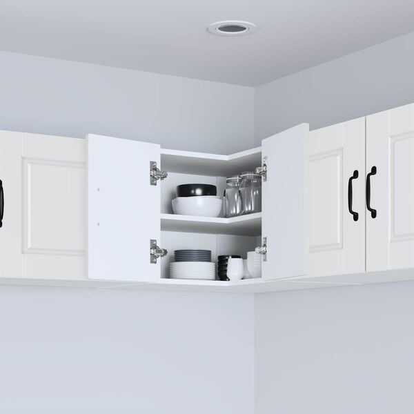 vidaXL K&uuml;chenschrank mit Regal Wei&szlig; 57 x 57 x 40 cm Holzwerkstoff