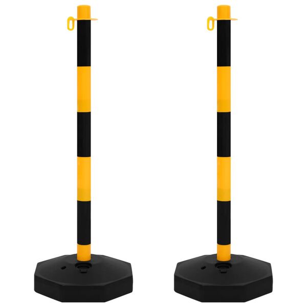 vidaXL Kettenpfosten-Set mit 10 m Kunststoffkette