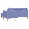 vidaXL Sofa Set mit Kissen Jeans blau 173 x 131 x 67 cm Polyester
