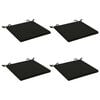 vidaXL 4-teilige Sitzkissen SOEST 4 stk. 100 % Polyester Schwarz