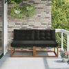 vidaXL 2 St&uuml;ck Outdoor Mittelsofa Massivholz Akazie Natur