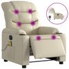 vidaXL Massagesessel Elektrisch Creme Kunstleder