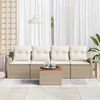 vidaXL Garten-Sofa-Set 5 pcs Beige und Wei&szlig;