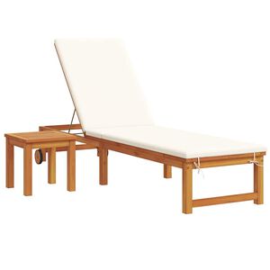 vidaXL Sonnenliege 2 pcs Braun Massivholz Akazie