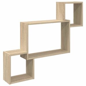 vidaXL Wandregal Wandhalterung Sonoma-Eiche 91,5 x 15 x 76 cm
