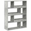 vidaXL B&uuml;cherregal Betongrau 100x33x125,5 cm Holzwerkstoff
