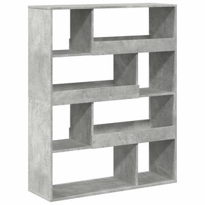 vidaXL B&uuml;cherregal Betongrau 100x33x125,5 cm Holzwerkstoff