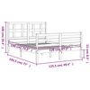 vidaXL Massivholzbett mit Kopfteil