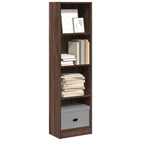 vidaXL Bücherregal Braun Eichen-Optik 40x24x143 cm Holzwerkstoff