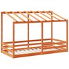 vidaXL Kinderbett mit Dach Wachsbraun 100x200 cm Massivholz Kiefer