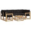 vidaXL Outdoor-Sofagarnitur mit Kissen 7 pcs Wei&szlig; und Schwarz