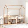 vidaXL Hochbett mit Dach 75x190 cm Massivholz Kiefer
