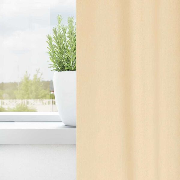vidaXL Verdunkelungs-Vorh&auml;nge mit Ringen 2 pcs Creme 140 x 140 cm