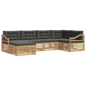 vidaXL Outdoor-Sofagarnitur 6 stk. Wei&szlig; und Anthrazit Polyester