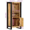 vidaXL Badschrank 40x30x90 cm Raues Massivholz Mango