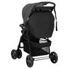 vidaXL 2-in-1 Kinderwagen Dunkelgrau und Schwarz Stahl