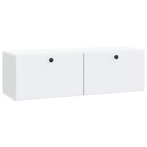 vidaXL Wandmontierter TV-Schrank 98 x 31 x 30 cm Wei&szlig; Holzwerkstoff