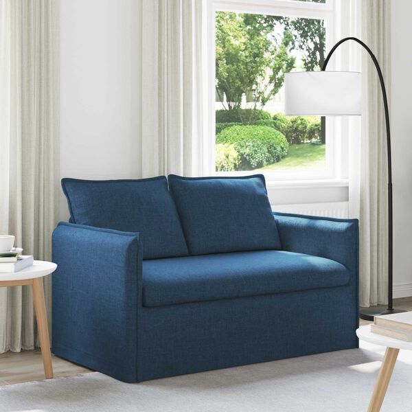 vidaXL Sofa 120cm Blau Metall