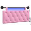 vidaXL H&auml;ngendes Kopfteil Mit LED Licht Rosa Stoff