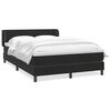 vidaXL Boxspringbett mit Matratze Schwarz 140x210 cm Samt