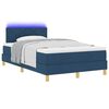 vidaXL LED Boxspringbett mit Matratze mit LED Blau 120 x 190 cm Stoff