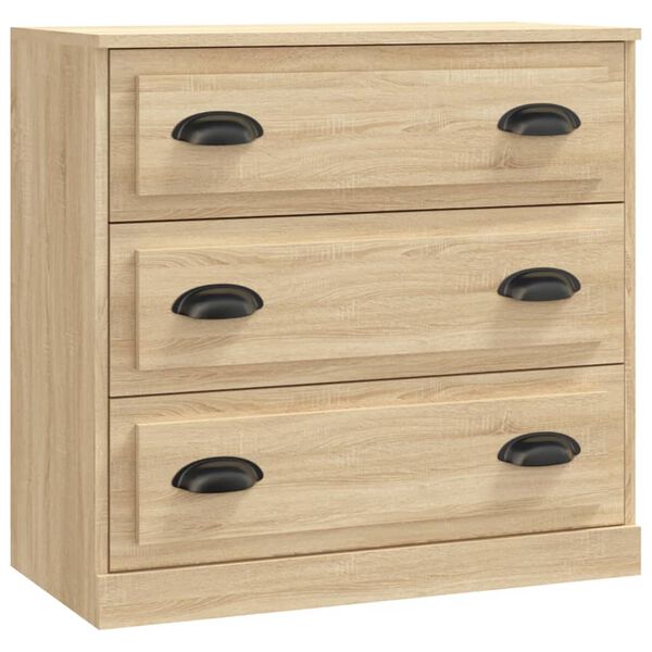 vidaXL Sideboards 3 Stk. Sonoma-Eiche Holzwerkstoff
