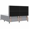 vidaXL Boxspringbett mit Matratze Hellgrau 180 x 200 cm Stoff