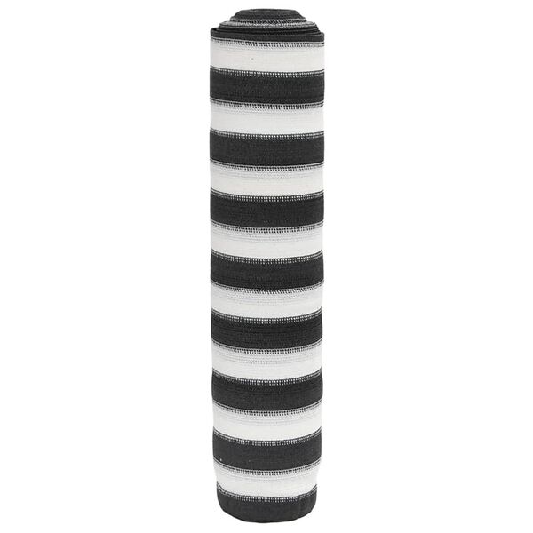 vidaXL Zaunblende Anthrazit und Wei&szlig; 1x25 m HDPE 75 g/m&sup2;