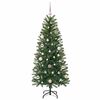 vidaXL K&uuml;nstlicher Weihnachtsbaum mit 150 LEDs Gr&uuml;n 150 cm PE und PVC