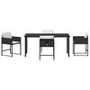 vidaXL Garten Essgruppe 5 pcs Schwarz Poly-Rattan