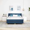 vidaXL Boxspringbett mit Matratze mit Kopfteil Blau 140 x 200 cm Stoff