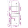 vidaXL Highboard Sonoma-Eiche 69,5x34x180 cm Holzwerkstoff