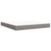 vidaXL Boxspringbett mit Matratze Taupe 180x200 cm Stoff