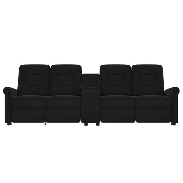 vidaXL 4-Sitzer Massagesessel mit Getr&auml;nkehalter Schwarz