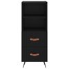 vidaXL Highboard Schwarz 34,5x34x180 cm Holzwerkstoff
