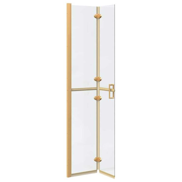 vidaXL Walk-in Duschwand Gold 70 x 6.5 x 190 cm Energiesparendes Glas