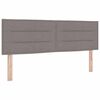 vidaXL Boxspringbett mit Matratze mit LED Taupe 140 x 190 cm Stoff