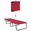 vidaXL Klappbare Sonnenliege 1-Person Rot 56 x 189 x 87cm Stoff