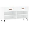vidaXL Schuhbank Wei&szlig; 102x35x55 cm Holzwerkstoff
