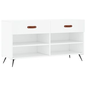 vidaXL Schuhbank Wei&szlig; 102x35x55 cm Holzwerkstoff