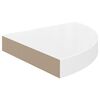 vidaXL Schwebende Eckregale 2 Stk. Hochglanz-Weiß 25x25x3,8 cm MDF
