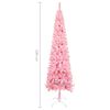 vidaXL Schlanker Weihnachtsbaum Rosa 180 cm